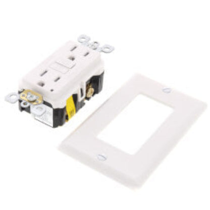 Self-test SmartlockPro Tamper Resistant GFCI Receptacle, 15A, NEMA 5-15R - White (125V)