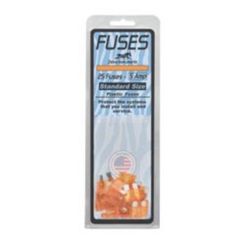 Fuses - Standard Size Plastic, 5 Amp (Pack of 25)