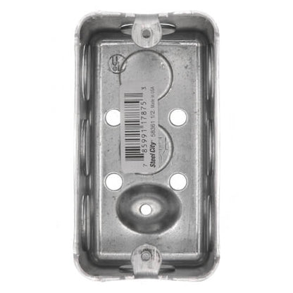 4" x 2-1/8" x 1-7/8" Single-Gang Utility Box w/ 1/2" Knockouts
