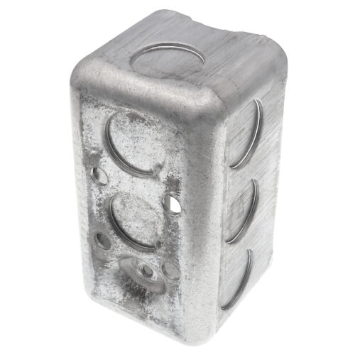 4" x 2-1/8" x 1-7/8" Single-Gang Utility Box w/ 1/2" Knockouts