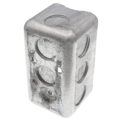 4" x 2-1/8" x 1-7/8" Single-Gang Utility Box w/ 1/2" Knockouts