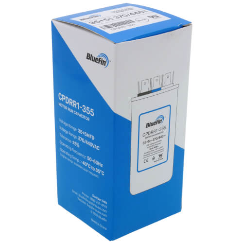35/5 MFD Round Dual Motor Run Capacitor (440/370V)