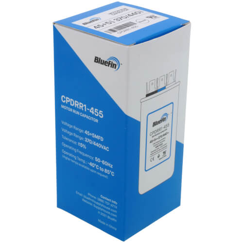 45/5 MFD Round Dual Motor Run Capacitor (440/370V)