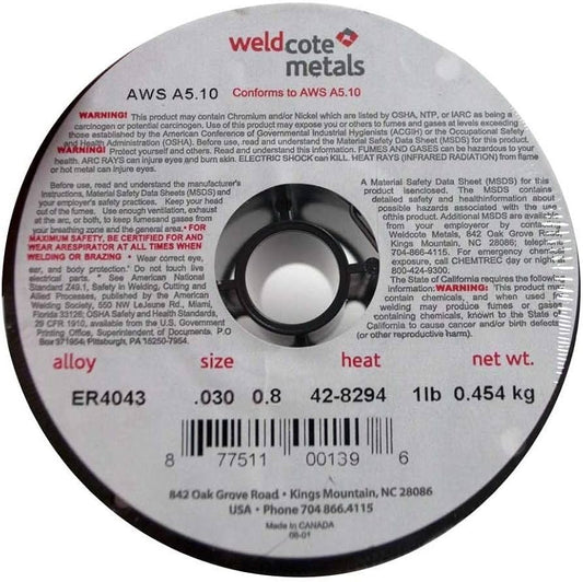 WELDCOTE .030 1# 4043 ALUM