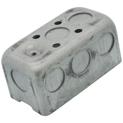 2" x 4" Drawn Handy Box, 1-7/8" Deep w/ 1/2" Concentric Knockouts