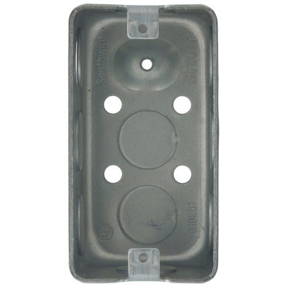 2" x 4" Drawn Handy Box, 1-7/8" Deep w/ 1/2" Concentric Knockouts