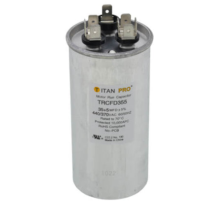 35/5 MFD Round Dual Motor Run Capacitor (440/370V)
