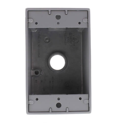 Single Gang 1/2" 3 Holes Weather Proof Box (Gray)